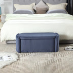 Pouf de rangement rembourré en tissu pour entrée