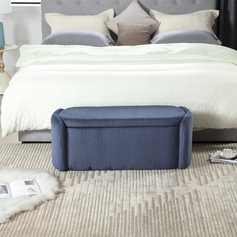 Pouf de rangement rembourré en tissu pour entrée