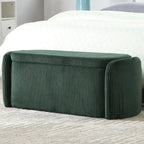 Pouf de rangement rembourré en tissu pour entrée