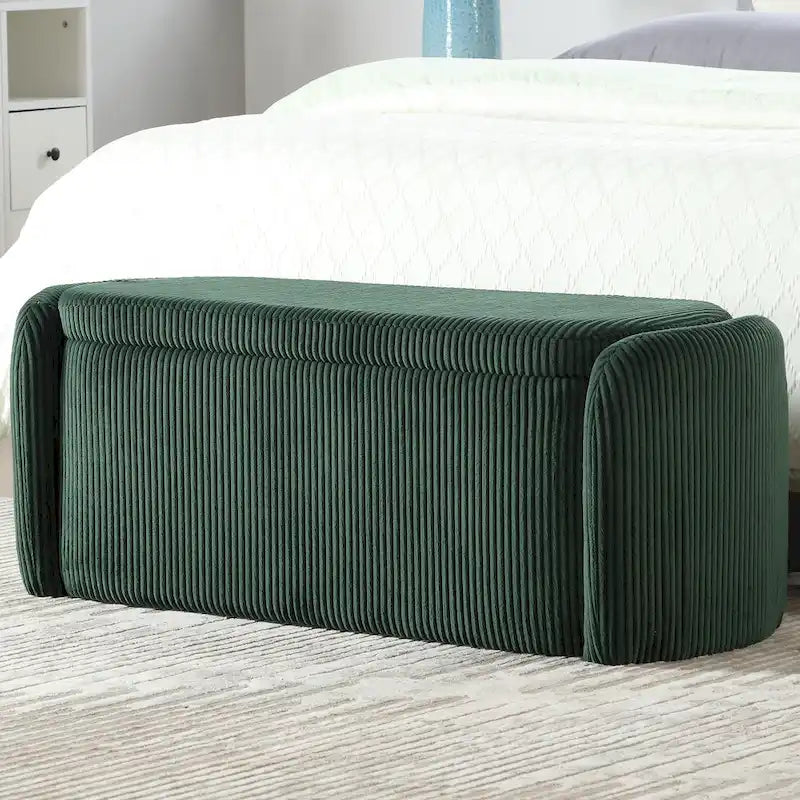 Pouf de rangement rembourré en tissu pour entrée