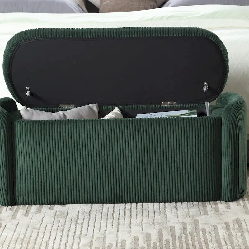 Pouf de rangement rembourré en tissu pour entrée