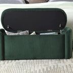 Pouf de rangement rembourré en tissu pour entrée