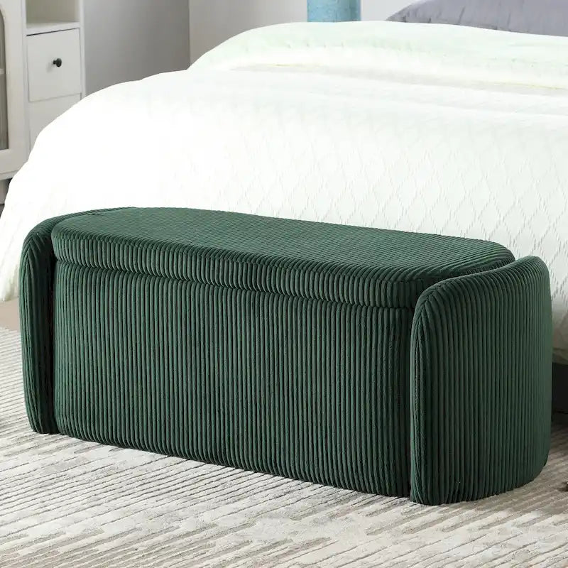 Pouf de rangement rembourré en tissu pour entrée