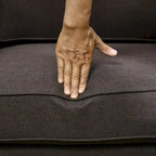 Canapé deux places HOMCOM 61, style moderne du milieu du siècle, petit canapé 2 places avec garniture cloutée, accoudoirs arrondis et revêtement en tissu.