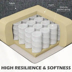 Canapé deux places HOMCOM 61, style moderne du milieu du siècle, petit canapé 2 places avec garniture cloutée, accoudoirs arrondis et revêtement en tissu.