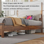 Cadre de lit King Size avec tête de lit rembourrée et station de recharge