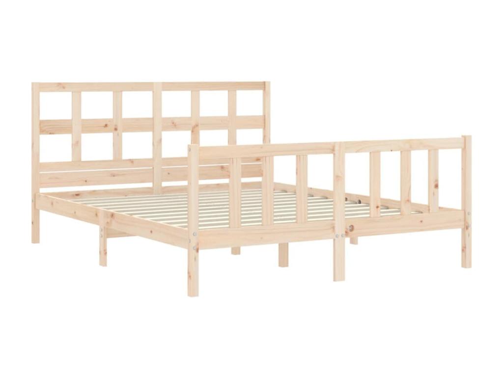 Matelas en bois massif marron, 160 x 200 cm