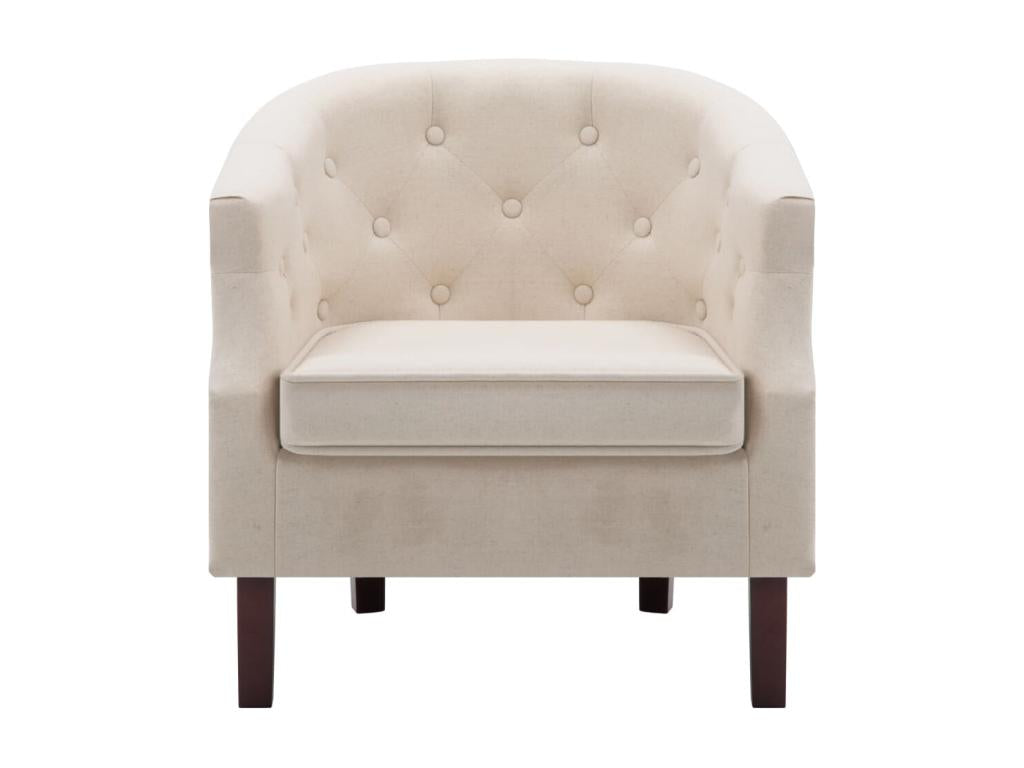 Fauteuil d'appoint en tissu beige