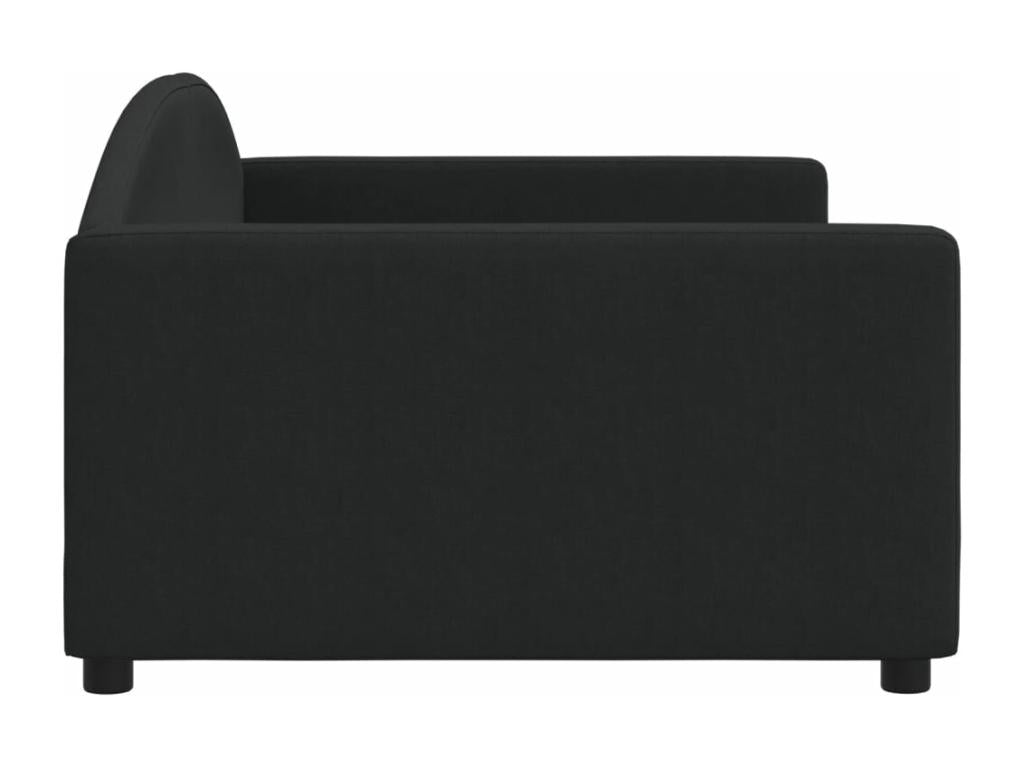 Lit en tissu noir, 100 x 200 cm