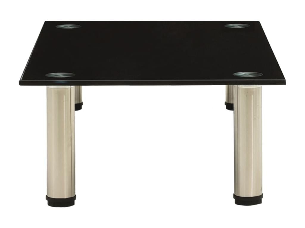 Meuble TV en verre noir, 60 x 35 x 17 cm
