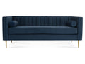 Canapé en velours bleu