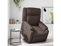 Fauteuil d'appoint en similicuir marron