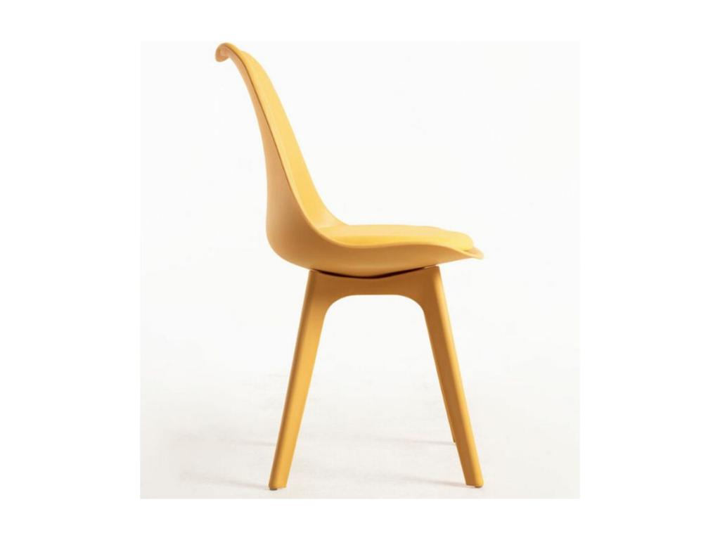 Fauteuil en cuir jaune