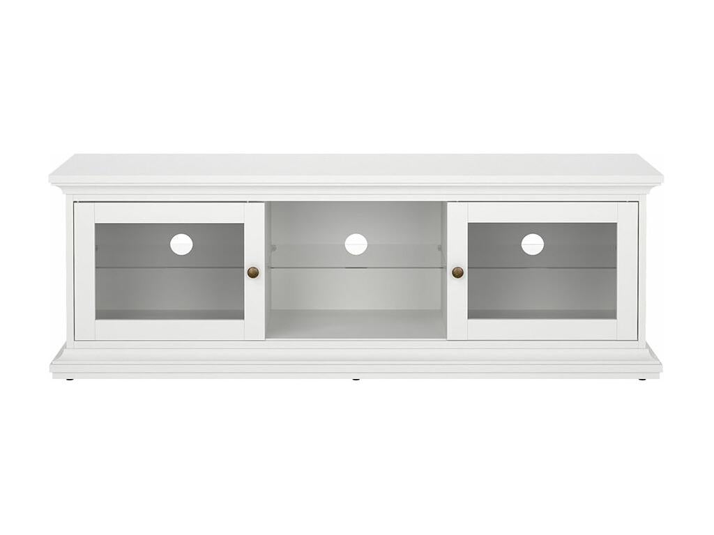 Meuble TV en verre blanc