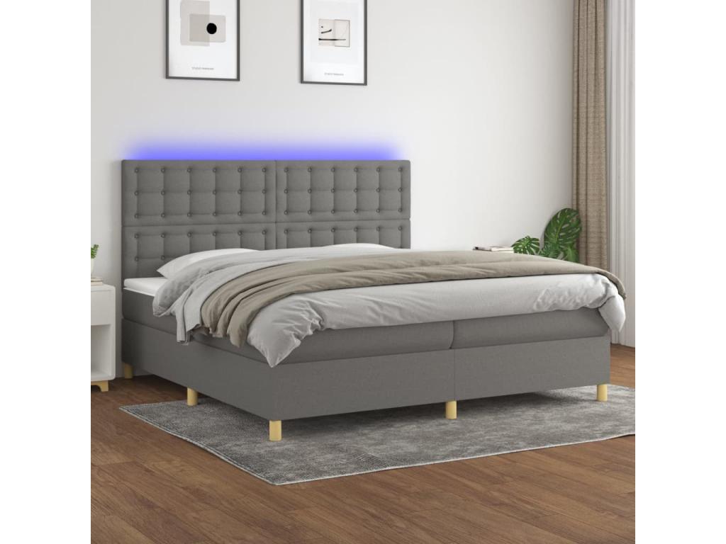 Matelas en tissu gris, 200 x 200 cm