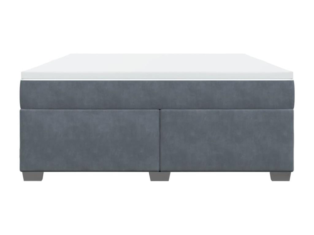 Matelas en velours gris, 180 x 200 cm - dlz1766568329837