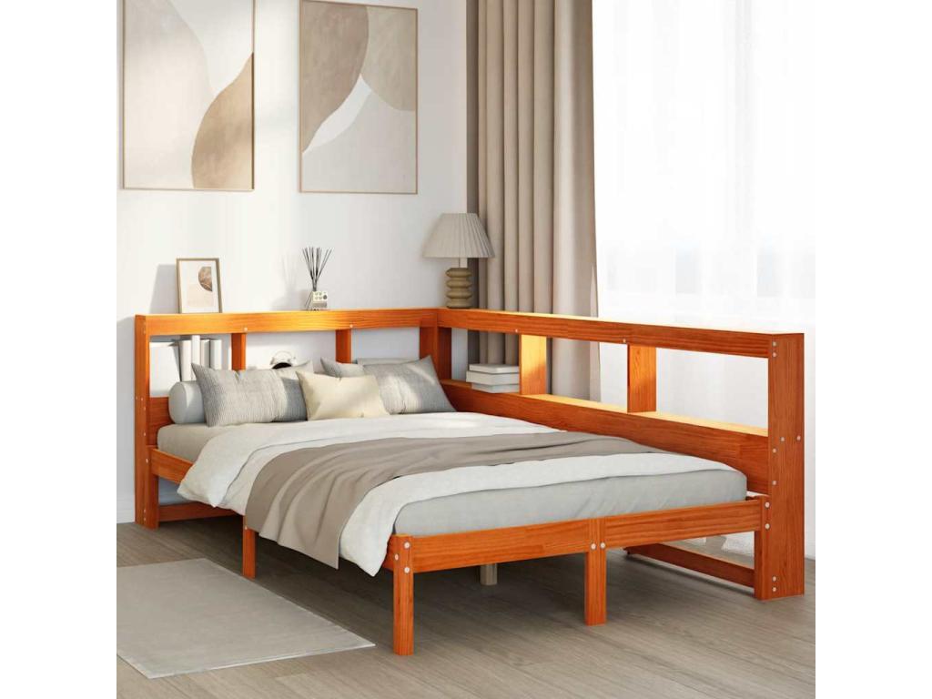 Matelas en bois de pin brun, 120 x 190 cm