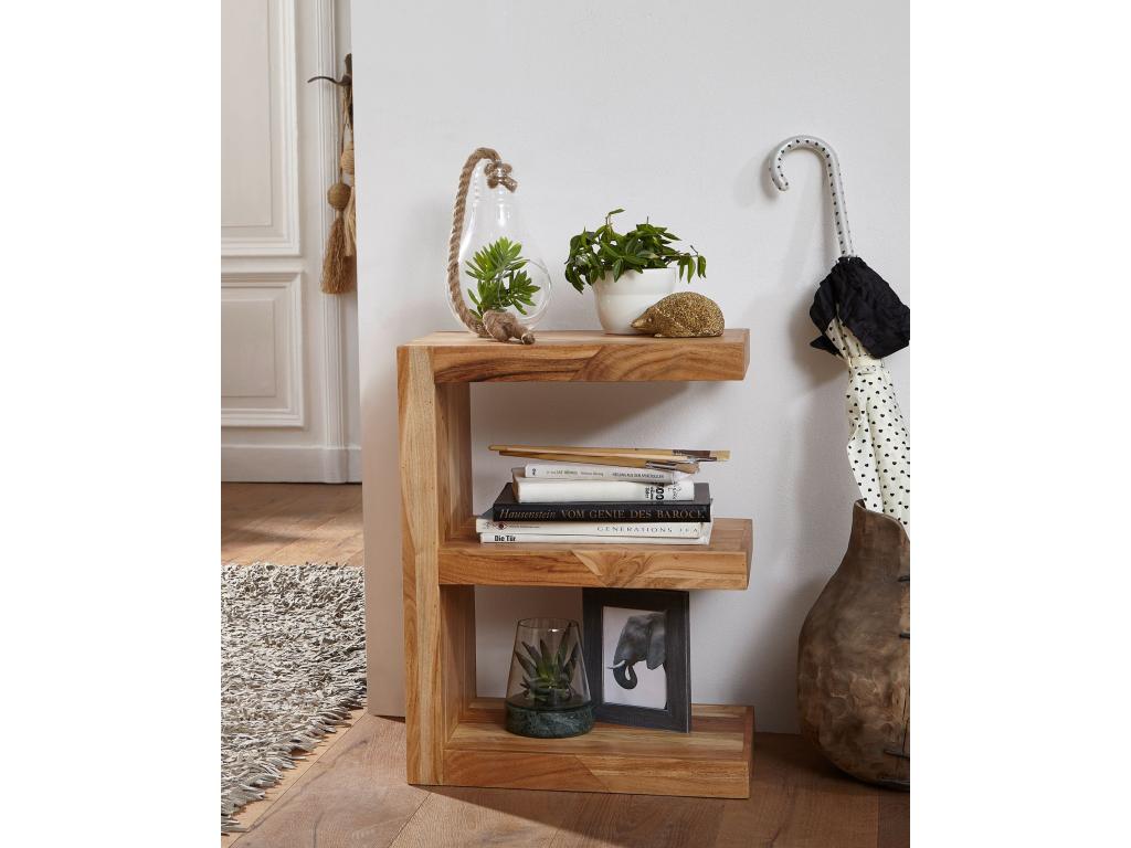 Canapé beige en bois massif, 45 x 60 x 30 cm