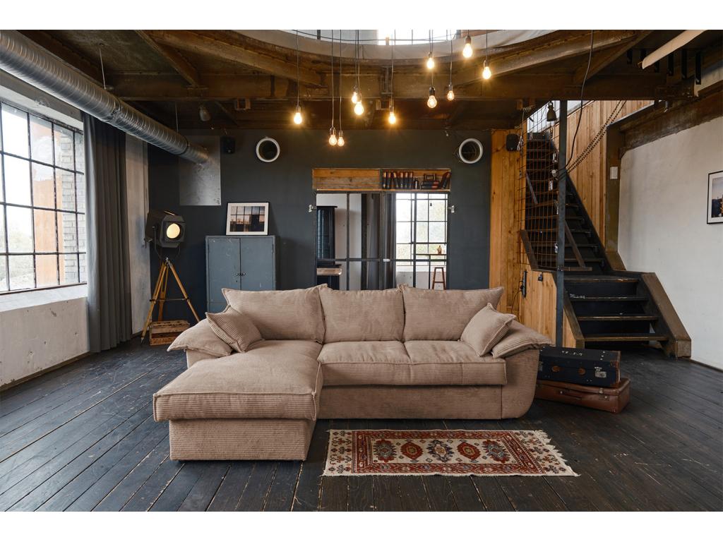 Canapé en velours marron