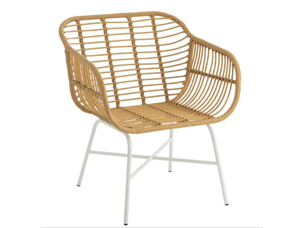 Fauteuil d'appoint en métal naturel