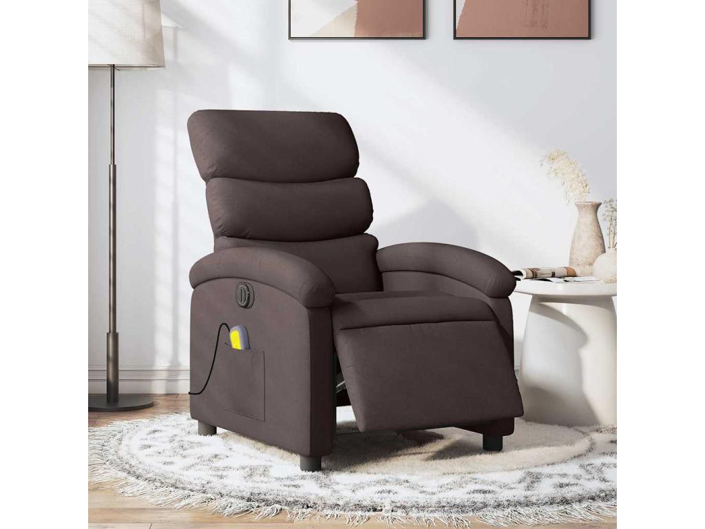 Fauteuil d'appoint en tissu marron