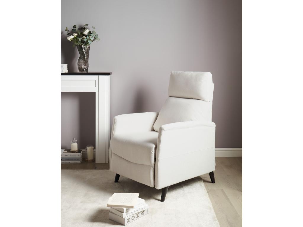Fauteuil d'appoint en tissu blanc
