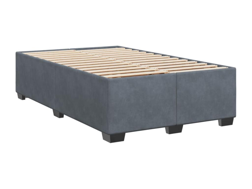 Matelas en velours gris, 120 x 190 cm