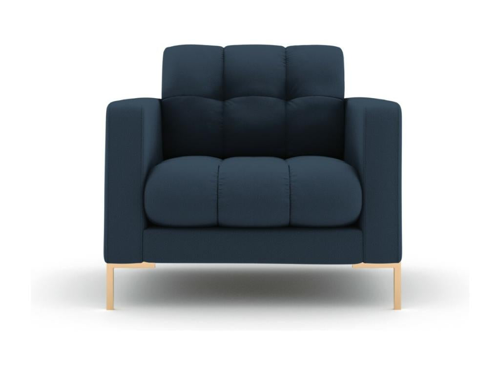 Fauteuil d'appoint en tissu bleu, 87 x 92 x 75 cm