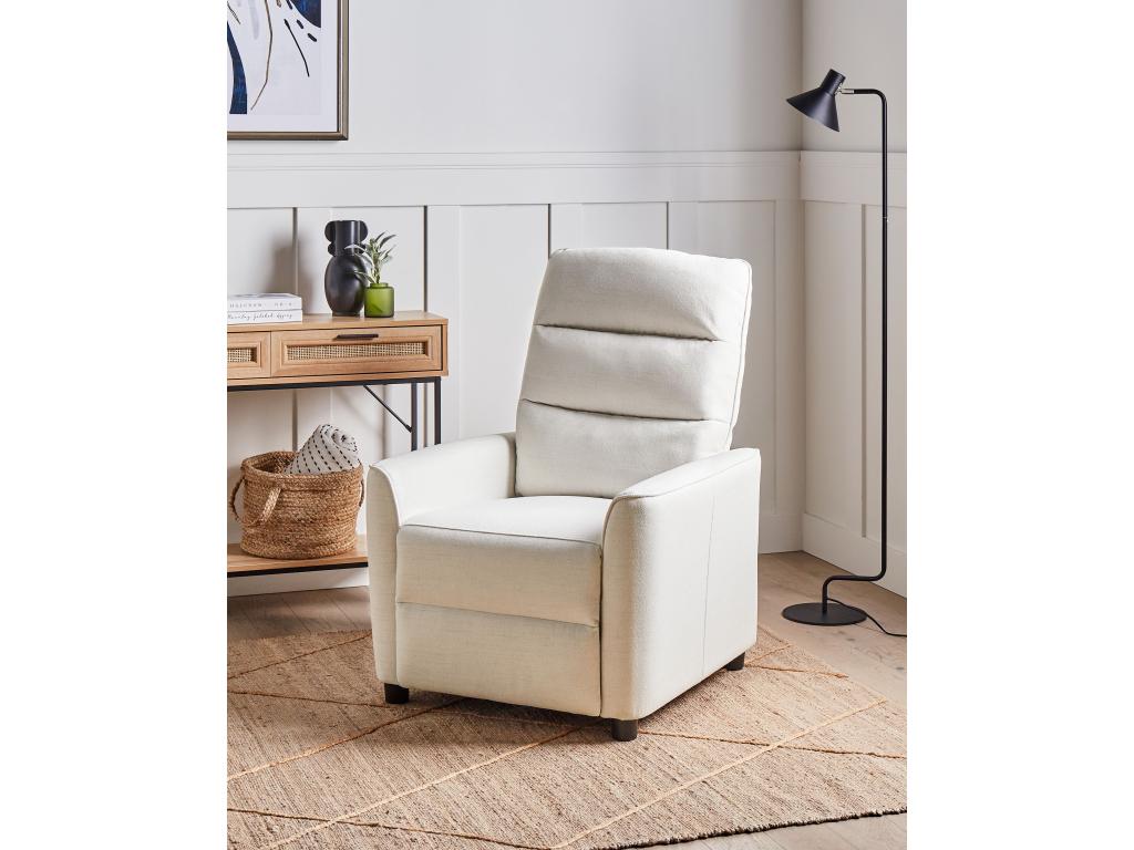 Fauteuil d'appoint en tissu blanc - dlz1766568335871