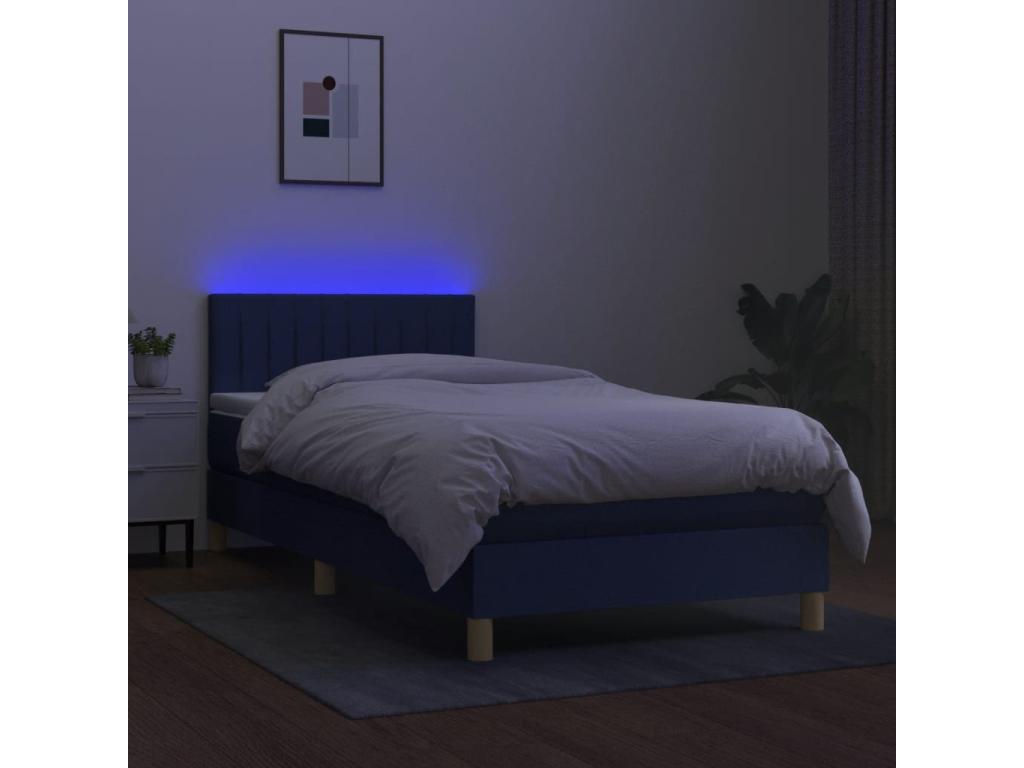 Matelas en tissu bleu, 90 x 200 cm