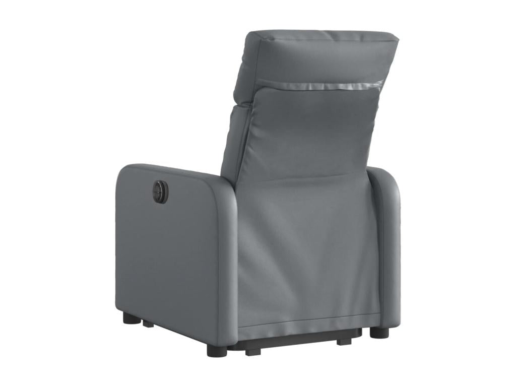 Fauteuil d'appoint en similicuir gris