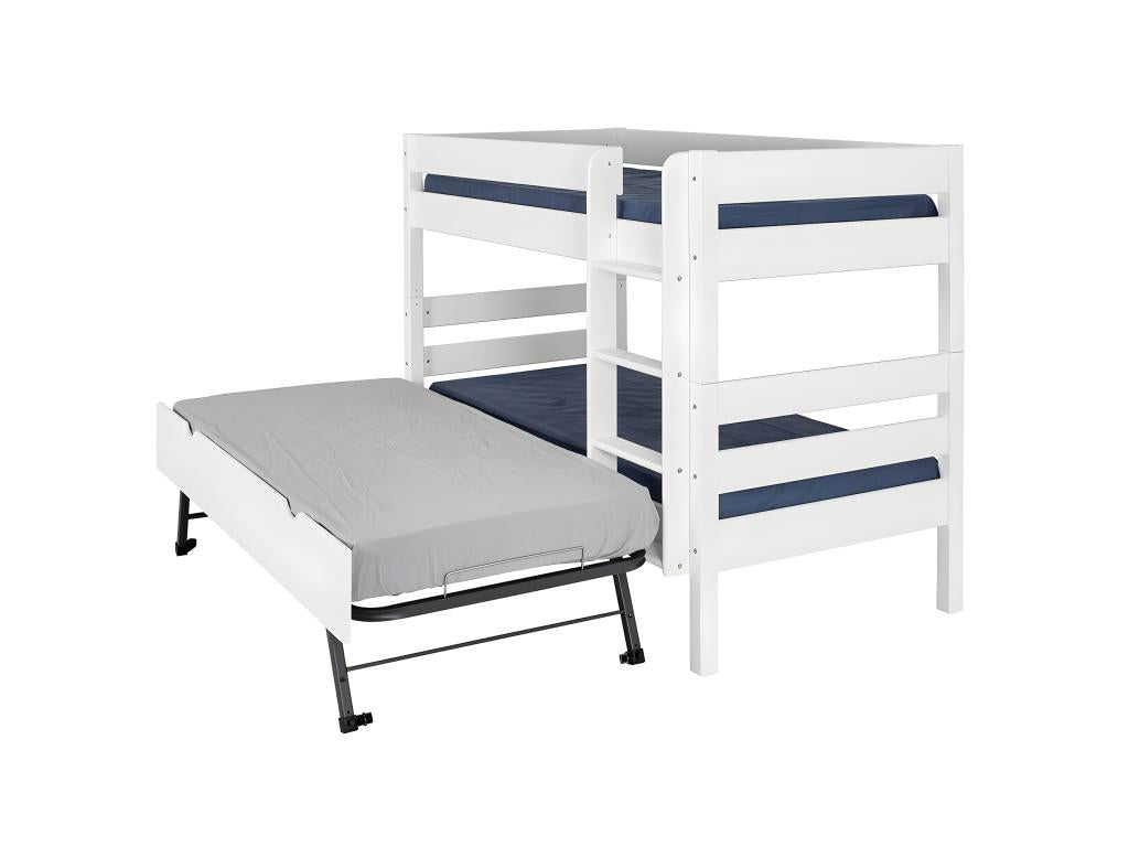 Matelas en bois massif blanc, 90 x 190 cm