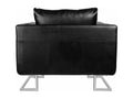 Fauteuil d'appoint en similicuir noir